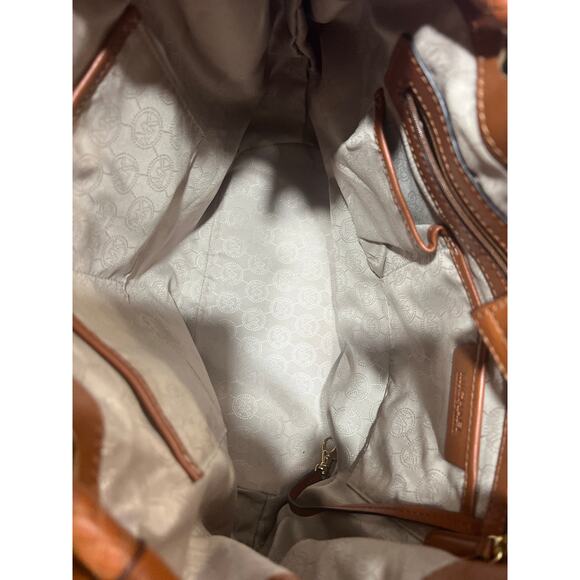 MICHAEL Michael Kors Brown Signature Coated Canvas Drawstring Shoulder Bag - Picture 15 of 16